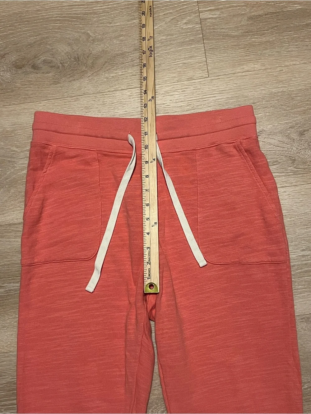 J.Crew Vintage Fleece Heathered Coral Jogger Sweatpants Drawstring Size Small